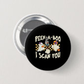 Niedlich Ghost Halloween Spooky-Saison Button (Vorne & Hinten)