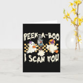 Niedlich Ghost Halloween Spooky-Saison Karte (Gelbe Blume)