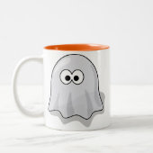 Niedlich Ghost Halloween-Tasse Zweifarbige Tasse (Links)
