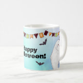 Niedlich Ghost Happy Halloween Kaffeetasse (VorderseiteRechts)