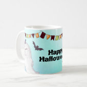 Niedlich Ghost Happy Halloween Kaffeetasse (Vorderseite Links)