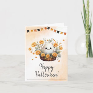 Niedlich Ghost Happy Halloween Karte