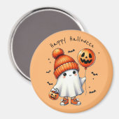 Niedlich Ghost Happy Halloween Magnet (Vorderseite/Rückseite)