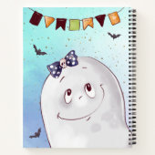 Niedlich Ghost Happy Halloween Notizblock (Rückseite)