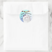 Niedlich Ghost Happy Halloween Runder Aufkleber (Tasche)