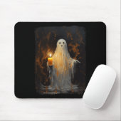 Niedlich Ghost Holding Candle Fun Halloween Gothic Mousepad (Mit Mouse)