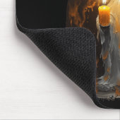 Niedlich Ghost Holding Candle Fun Halloween Gothic Mousepad (Ecke)