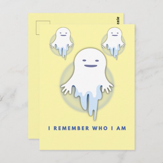 Niedlich Ghost - ich erinnere mich, wer ich bin Postkarte (Vorne/Hinten)