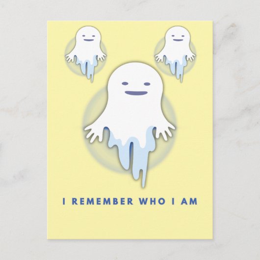 Niedlich Ghost - ich erinnere mich, wer ich bin Postkarte (Vorderseite)