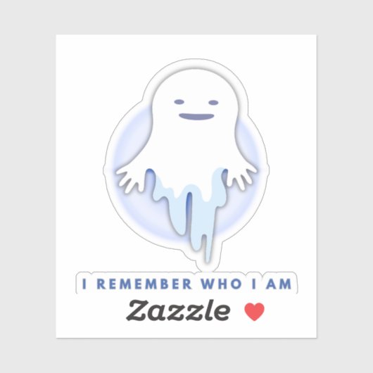 Niedlich Ghost - Ich erinnere mich, wer ich Gesche Aufkleber (Blatt)