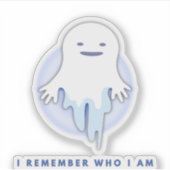 Niedlich Ghost - Ich erinnere mich, wer ich Gesche Aufkleber (Vorderseite)