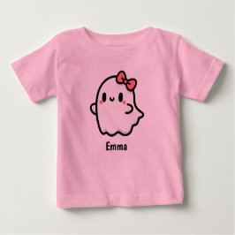 Niedlich Ghost Individuelle Name Halloween Baby T-shirt