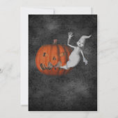 Niedlich Ghost Jack-O-Lantern Halloween Einladung (Rückseite)
