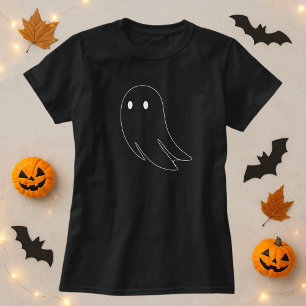 Niedlich Ghost-Kontur - Halloween T-Shirt