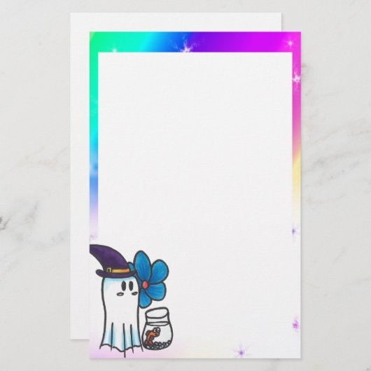Niedlich Ghost Kurt Spoopyton Stationary Briefpapier (Vorne/Hinten)