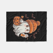 Niedlich Ghost Lace Kleinkind Ghost Pumpkin Eiskaf Fleecedecke (Vorderseite (Horizontal))