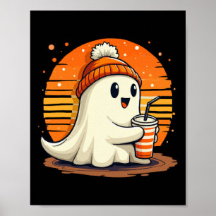 Niedlich Ghost Lace Kleinkind Ghost Pumpkin Eiskaf Poster