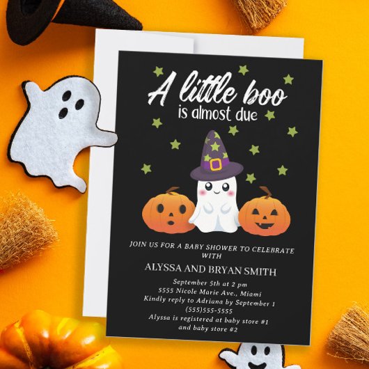 Niedlich Ghost Little Boo Fast Due Baby Dusche Einladung