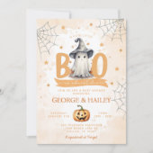 Niedlich Ghost Little Boo ist fast passend Babydus Einladung (Vorderseite)