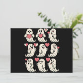 Niedlich Ghost Lover Herzstück Valentinstag Funny Einladung (Stehend Vorderseite)