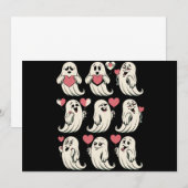 Niedlich Ghost Lover Herzstück Valentinstag Funny Einladung (Vorne/Hinten)