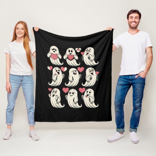 Niedlich Ghost Lover Herzstück Valentinstag Funny Fleecedecke (Beispiel)