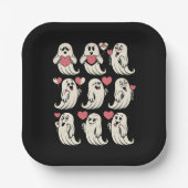 Niedlich Ghost Lover Herzstück Valentinstag Funny Pappteller (Vorderseite)