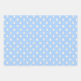 Niedlich Ghost Multi-Farbmuster Geschenkpapier Set