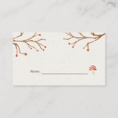 Niedlich Ghost Mushroom Halloween Diaper Raffle Begleitkarte (Rückseite)