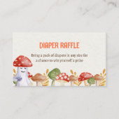 Niedlich Ghost Mushroom Halloween Diaper Raffle Begleitkarte (Vorderseite)