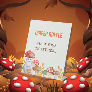 Niedlich Ghost Mushroom Halloween Diaper Raffle Sockelschild