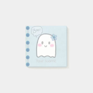 Niedlich Ghost Name Watercolor Blue Post-It-Notize Post-it Klebezettel