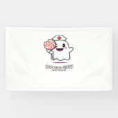 Niedlich Ghost Nurse Boo Boo Crew Halloween Classi Banner (Horizontal)