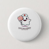 Niedlich Ghost Nurse Boo Boo Crew Halloween Classi Button (Vorderseite)