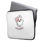 Niedlich Ghost Nurse Boo Boo Crew Halloween Classi Laptopschutzhülle (Vorderseite Links)