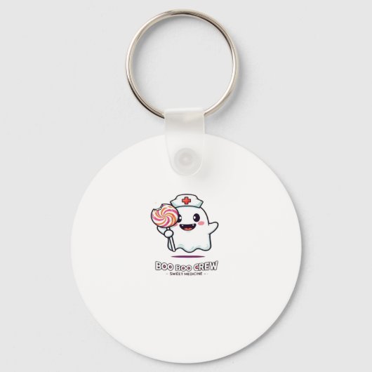 Niedlich Ghost Nurse Boo Boo Crew Halloween Classi Schlüsselanhänger (Vorderseite)