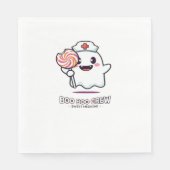 Niedlich Ghost Nurse Boo Boo Crew Halloween Classi Serviette (Vorderseite)