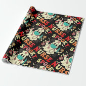 Niedlich Ghost Nurse Halloween Graphic Retro Paste Geschenkpapier (Ungerollt)