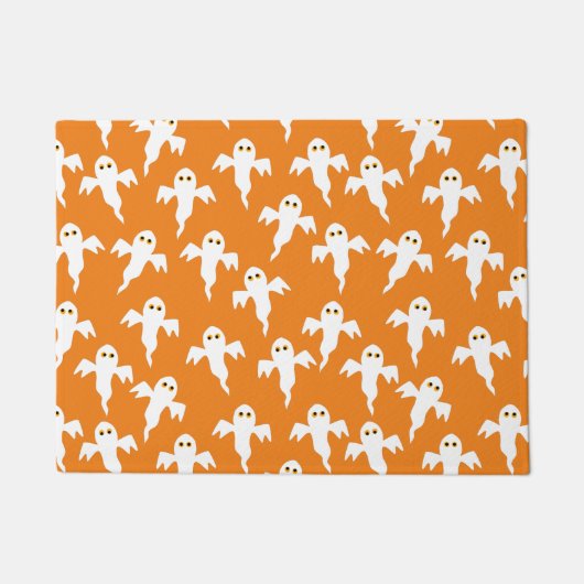 Niedlich Ghost Orange Halloween Fußmatte (Vorderseite)