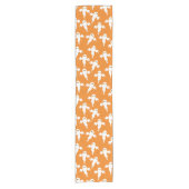 Niedlich Ghost Orange Halloween Kurzer Tischläufer (Vorderseite)