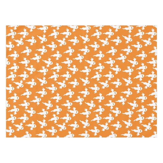 Niedlich Ghost Orange Halloween Tischdecke (Vorderseite (Horizontal))