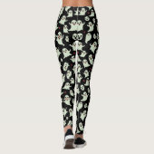 Niedlich Ghost Pattern Halloween Spooky Kawaii Des Leggings (Rückseite)