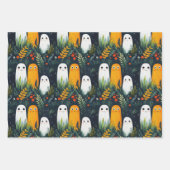 Niedlich Ghost Pattern Wasserfarbenfrohen BlumenHa Geschenkpapier Set (Vorderseite 2)