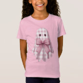 Niedlich Ghost Pink Gingham T-Shirt (Vorderseite)