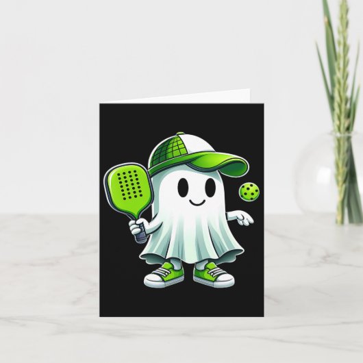 Niedlich Ghost Playing Picklebyll - Funny Pickleby Karte (Vorderseite)