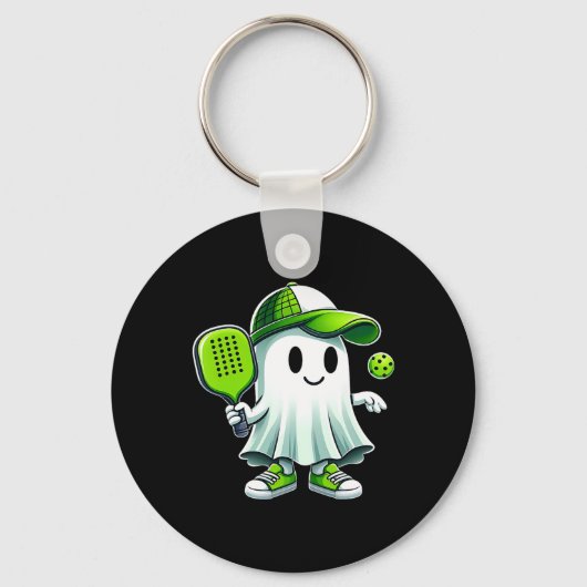 Niedlich Ghost Playing Picklebyll - Funny Pickleby Schlüsselanhänger (Vorderseite)