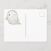 Niedlich Ghost Pumpkin Bat Halloween Postkarte (Rückseite)