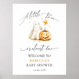 Niedlich Ghost Pumpkin Boo Halloween Kinderdusche Poster