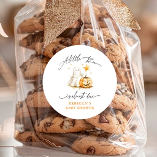 Niedlich Ghost Pumpkin Boo Halloween Kinderdusche Runder Aufkleber