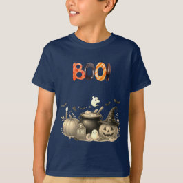 Niedlich Ghost & Pumpkin BOO Kinder Halloween T - T-Shirt